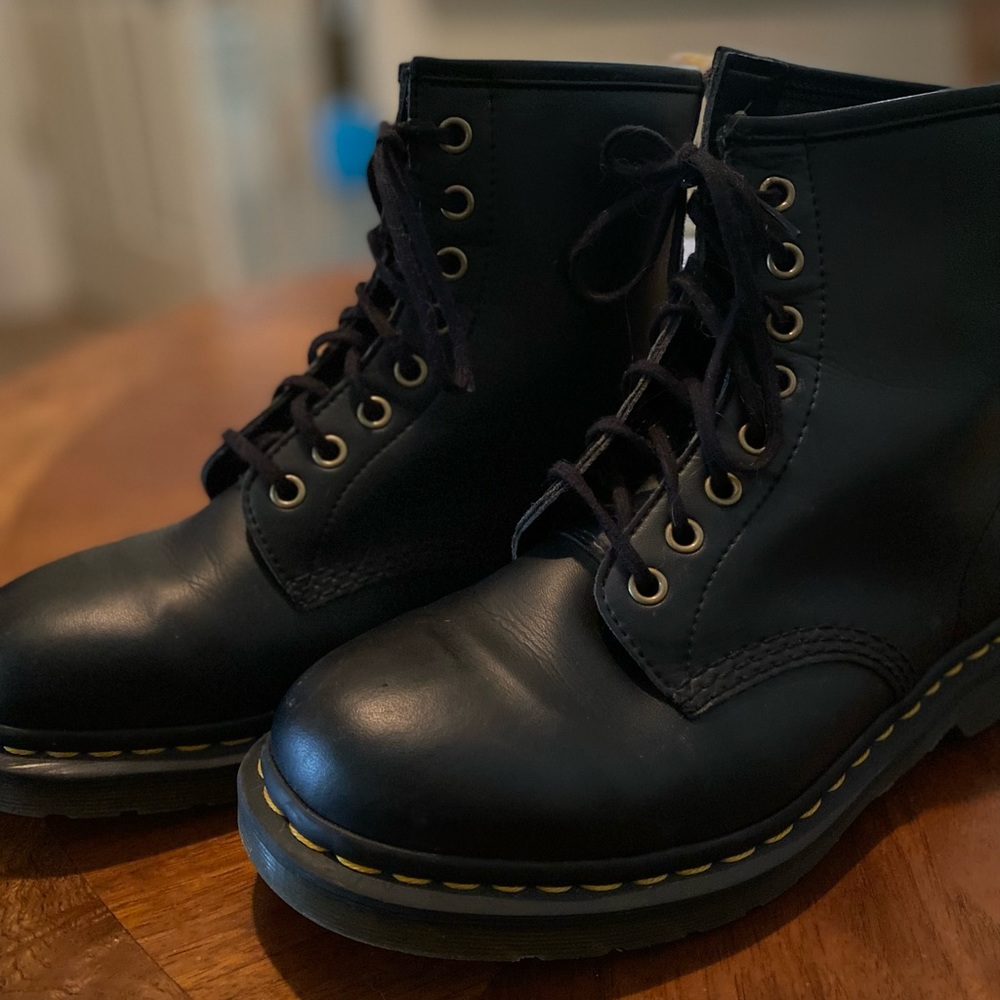 Dr Martens Vegan 1460 Combat Boots black women's 9